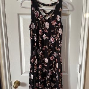 Maurices Black Floral Dress, size small